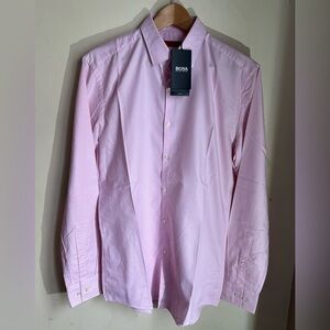 HUGO Men's Light Pink Dress Shirt